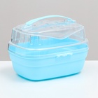 Переноска для грызунов "Пижон", 23 х 16 х 15 см, синяя - Фото 5