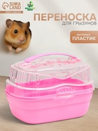Переноска для грызунов «Пижон», 20×16×15 см, розовая - Фото 1