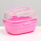 Переноска для грызунов «Пижон», 20×16×15 см, розовая - Фото 5