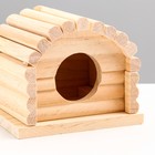Домик для грызунов деревянный,  11 х 10 х 9 см - фото 9507996