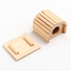 Домик для грызунов деревянный,  11 х 10 х 9 см - Фото 5