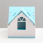 Домик для грызунов "Изба", голубой 23 х 15 х 15 см - фото 9508000