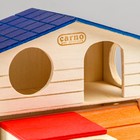 Дом для грызунов с лесенкой и кормушкой, дерево 17 х 9 х 16 см - фото 24338499