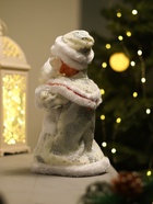 Дед Мороз под ёлку «Зимнее волшебство. С фонариком на посохе и узорами на шубке», двигается, 30 см, белый - Фото 4