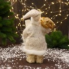 Дед Мороз "С бантиками на ботиночках и с фонариком" 30 см, золотисто-белый - Фото 3