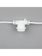 Гирлянда «Белт-лайт» 10 м, IP65, УМС, 2W, белая нить, шаг 40 см, Е27 (без ламп), 220 В - фото 6929664