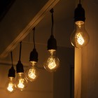 Гирлянда «Ретро белт-лайт» 10 м, IP54, УМС, тёмная нить, шаг 100 см, Е27 (без ламп), 220 В - Фото 5