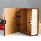 Новогодняя деревянная шкатулка-книга «Снеговик» 14×12х5 см - Фото 4