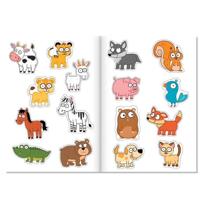 Набор с наклейками «Весёлые половинки», Синий трактор 7863211