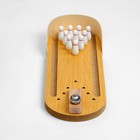 Мини-боулинг настольный, 29.5×10 см, кегли 3×1 см - Фото 2