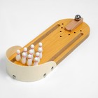 Мини-боулинг настольный, 29.5×10 см, кегли 3×1 см - Фото 4