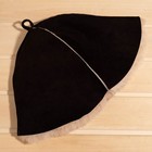 Шапка для бани из овчины "Премиум" прямострочный шов, коричневый - Фото 3