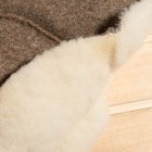 Шапка для бани из овчины "Войлочная" скорняжный шов, покрытая войлоком - Фото 4