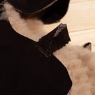 Шапка для бани из овчины "Будёновка" скорняжный шов, коричневый - фото 9098780