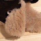Шапка для бани из овчины "Будёновка" скорняжный шов, коричневый - фото 9098781