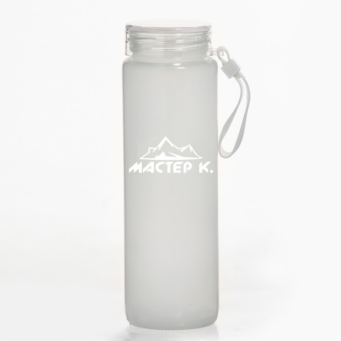 Бутылка для воды "Мастер К", 400 мл, 19.4 х 6 см, стеклянная - Фото 1