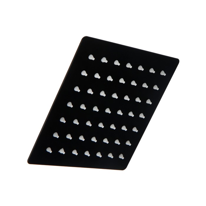 Лейка стационарная ZEIN Z2350, квадратная, 15×15 см, 1 режим, нержавеющая сталь, черная