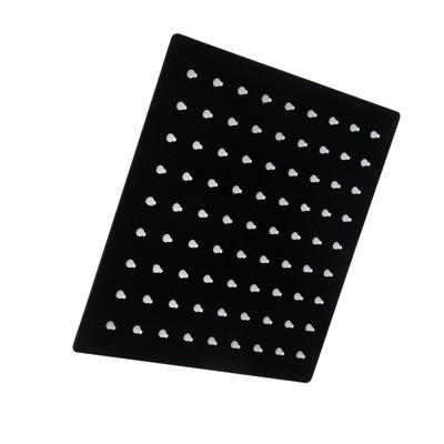Лейка стационарная ZEIN Z2351, квадратная, 20×20 см, 1 режим, нержавеющая сталь, черная