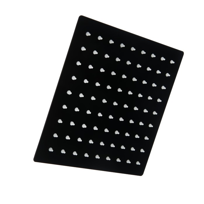Лейка стационарная ZEIN Z2351, квадратная, 20×20 см, 1 режим, нержавеющая сталь, черная - Фото 1