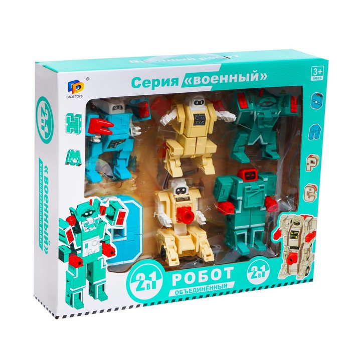 Набор роботов «Алфавит», трансформируются, 6 букв, собираются в 1 робота - фото 51877819