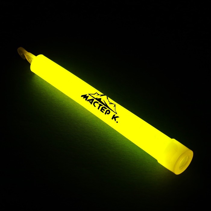 Химический источник света 15см, желтый - Фото 1