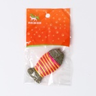 Игрушка для кошек из кошачьей мяты «Полосатая рыбка», 7 см, жёлтая, розовая - Фото 5