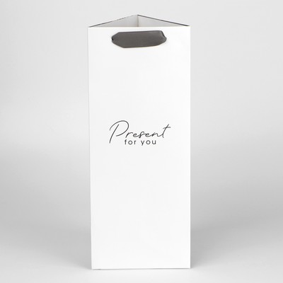 Пакет подарочный под бутылку, упаковка, «Present», 13 х 32 х 11,3 см