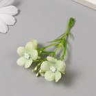 Цветы для декорирования "Веточка яблони" бело-зелёные 8 см - фото 24383377