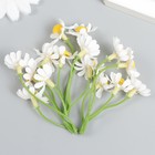 Цветы для декорирования "Ромашки в связке"  цветок d-2 см белые 7 см - Фото 3
