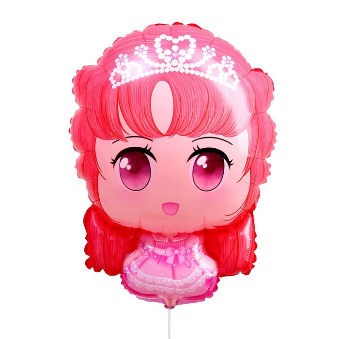 Шар фольгированный 25" «Милая куколка», розовое платье - фото 1906082701