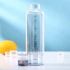 Бутылка для воды стеклянная «Лаго», 500 мл, h=22 см, с маркёром времени - Фото 2
