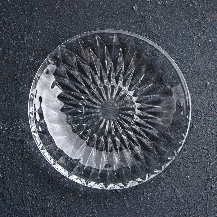 Тарелка стеклянная пирожковая Доляна «Лацио», d=15,3 см - фото 1908991638