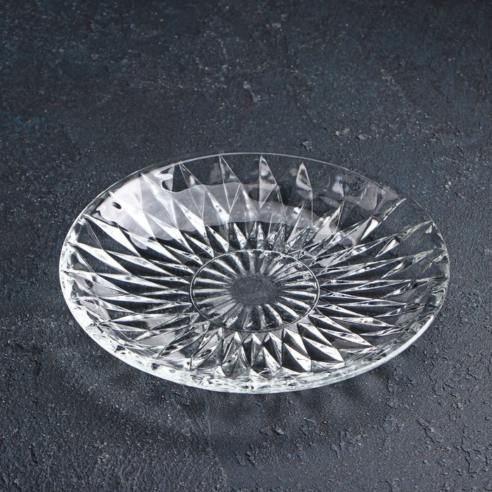 Тарелка стеклянная пирожковая Доляна «Лацио», d=15,3 см - фото 1908991639