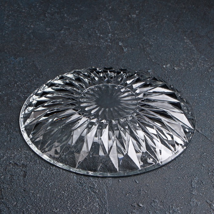 Тарелка стеклянная пирожковая Доляна «Лацио», d=15,3 см - фото 1908991640