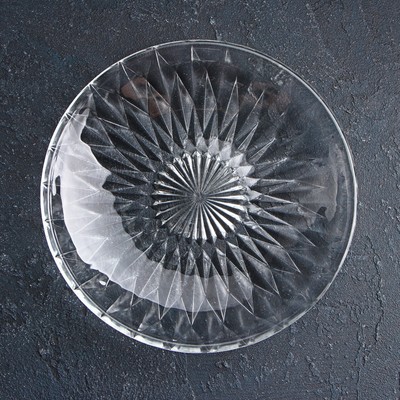 Тарелка стеклянная десертная Доляна «Лацио», d=20 см