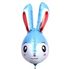 Шар фольгированный 23" «Голова кролика», цвет голубой - фото 9268828