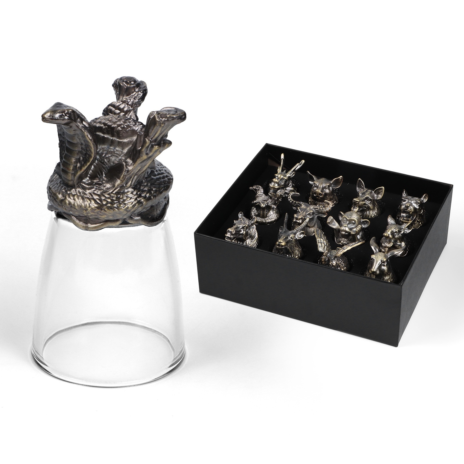 Рюмки для водки символ года "Лучшему мужчине", подарочный набор на 12 ...