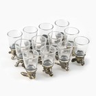 Подарочный набор рюмок-перевертышей «Лучшему мужчине», 12 шт., рюмка 30 мл, стекло, металл - Фото 2