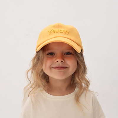 Кепка детская MINAKU Yellow, жёлтая, размер 52-54