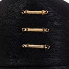 Бейсболка женская MINAKU цвет чёрный/золотой, размер 56-58 - фото 24198554