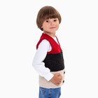 Жилет для мальчика, цвет красный/бежевый, рост 92 см - фото 42130913