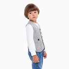 Жилет для мальчика, цвет серый, рост 92 см - фото 43601729