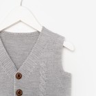 Жилет для мальчика, цвет серый, рост 92 см - фото 43601733