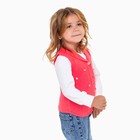 Жилет для девочки, цвет коралл, рост 80 см - фото 46802457