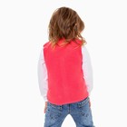 Жилет для девочки, цвет коралл, рост 80 см - фото 46802459