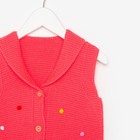 Жилет для девочки, цвет коралл, рост 80 см - фото 46802454