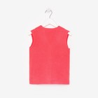 Жилет для девочки, цвет коралл, рост 80 см - фото 46802455