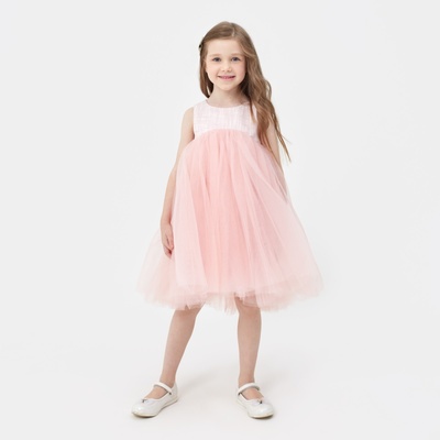 Платье нарядное для девочки MINAKU: PartyDress, розовое, рост 110 см