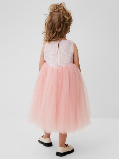 Платье нарядное для девочки MINAKU: PartyDress, розовое, рост 110 см