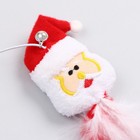 Дразнилка-удочка для кошек с бубенчиком «Дед мороз», 40 см - Фото 3